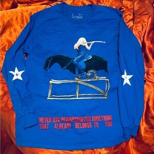 Official BEYONCÉ cowboy carter tour merch (blue long sleeve cotton tee)